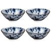 4-pack Chinese Ceramic Kung Fu Tea Set Blue and White Cups Tea Bowl Tasting Cups Tea Ceremony Accessories Set, 40ml