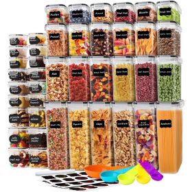 42 Pcs Airtight Food Storage Containers Set with Lids, BPA Free Clear Pantry Canister for Kitchen and Pantry Organization,Plastic Canisters for Cereal