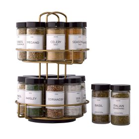 Prefilled Tier Revolving Filled Countertop Spice Rack Organizer