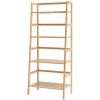 VEVOR 4-Tier Bamboo Ladder Shelf, Trapezoid Open Bookcase, Display Storage Rack Organizer, Freestanding Flower Plant Stand