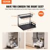 VEVOR 2 Tier Pull Out Cabinet Organizer(10.7"W x 14.2"D ), Under Sink Organizer and Storage, Slide Out Drawer Cabinet Organizer