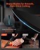 VEVOR Kitchen Knife Set with Block and Sharpener, 15 Piece German High Carbon Stainless Steel Knife Set, Kitchen Cutlery with PP Ergonomic Handle