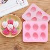 1pc; 6 Strawberry Ice Cube Molds; Ice Cube Tray; Popsicle Molds; 6.4"Ã—5.2"