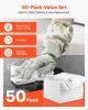 VEVOR 50 Pack White Microfiber Cleaning Cloth, 12 x 12 in Premium Microfiber Towels, Lint-Free and Scratch-Free, Absorbent Cleaning Rags for Car