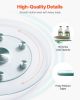 VEVOR 24 in Glass Lazy Susan Turntable, Tempered Glass Dining Table Centerpiece with 6 Rotating Wheels