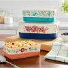 Keepsake Floral 6-Piece Rectangular Ceramic Nesting Bowls