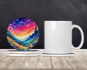 Colorful Campanula Large Sandstone Coasters Pack of 4 Absorbent Round Coasters Decor Gifts for Men or Women, 4 in, Multicolor