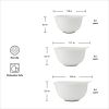 7-Piece Plastic Nesting Mixing Bowl Set and Prep Bowls with Lids, Porcelain
