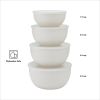 7-Piece Plastic Nesting Mixing Bowl Set and Prep Bowls with Lids, Porcelain