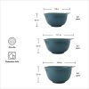 7-Piece Plastic Nesting Mixing Bowl Set and Prep Bowls with Lids, Agave