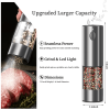 2PCS electric salt and pepper grinder set - battery-powered spice grinder, adjustable for coarseness, perfect for home kitchens, durable plastic
