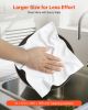 VEVOR 50 Pack White Microfiber Cleaning Cloth, 12 x 12 in Premium Microfiber Towels, Lint-Free and Scratch-Free, Absorbent Cleaning Rags for Car