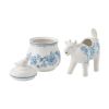 Agatha Stoneware Sugar Bowl Creamer Set, Blue