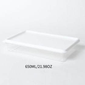 1pc Transparent Container; Refrigerator Fruit Storage Box; Food Sealed Box; Freezer Box; Storage Box; Kitchen Supplies (capacity: 650ML)