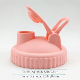 1pc Mason Jar Lids; Flip Cap Mason Jar Lids; 8.6cm/3.38in Inner Diameter Reusable With Pour Spout And Leak Proof Airtight Seal For Regular Mouth (Color: Pink, size: 86mm)