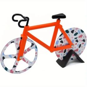 Creative Bicycle Shape Pizza Cutter, Dough Divider, Stainless Steel Pizza Cutter Wheel, Cookie Cutter (Color: Multicolored)